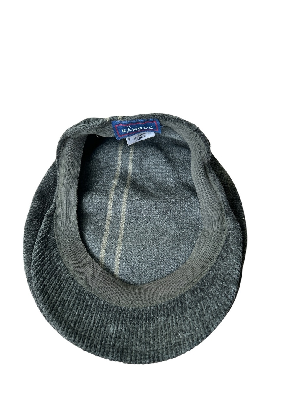 Kangol Charcoal Green Chenille Stripe Cap - Picture 5 of 6